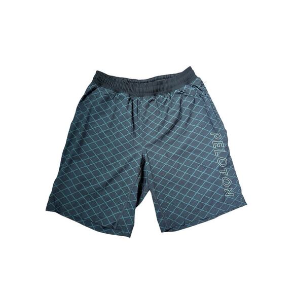 Rhone Peloton Shorts Mens S Green Check Unlined Gym Workout Training Bike - Picture 1 of 8